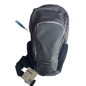 2L Hydration Backpack Gray Removable Water Bladder, Pockets Adjustable Straps